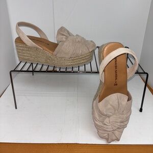 Women’s Knot Espadrille Wedge Ruffle Sandals by Spanish Sandal Co 39